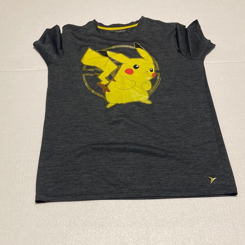 Old Navy Gray and Yellow Pikachu Graphic Tee